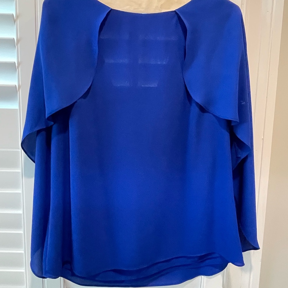 Joseph Ribkoff Elegant Royal Blue Women's Top great for Easter celebration.